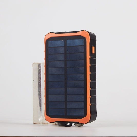 batterie externe solaire camping orange